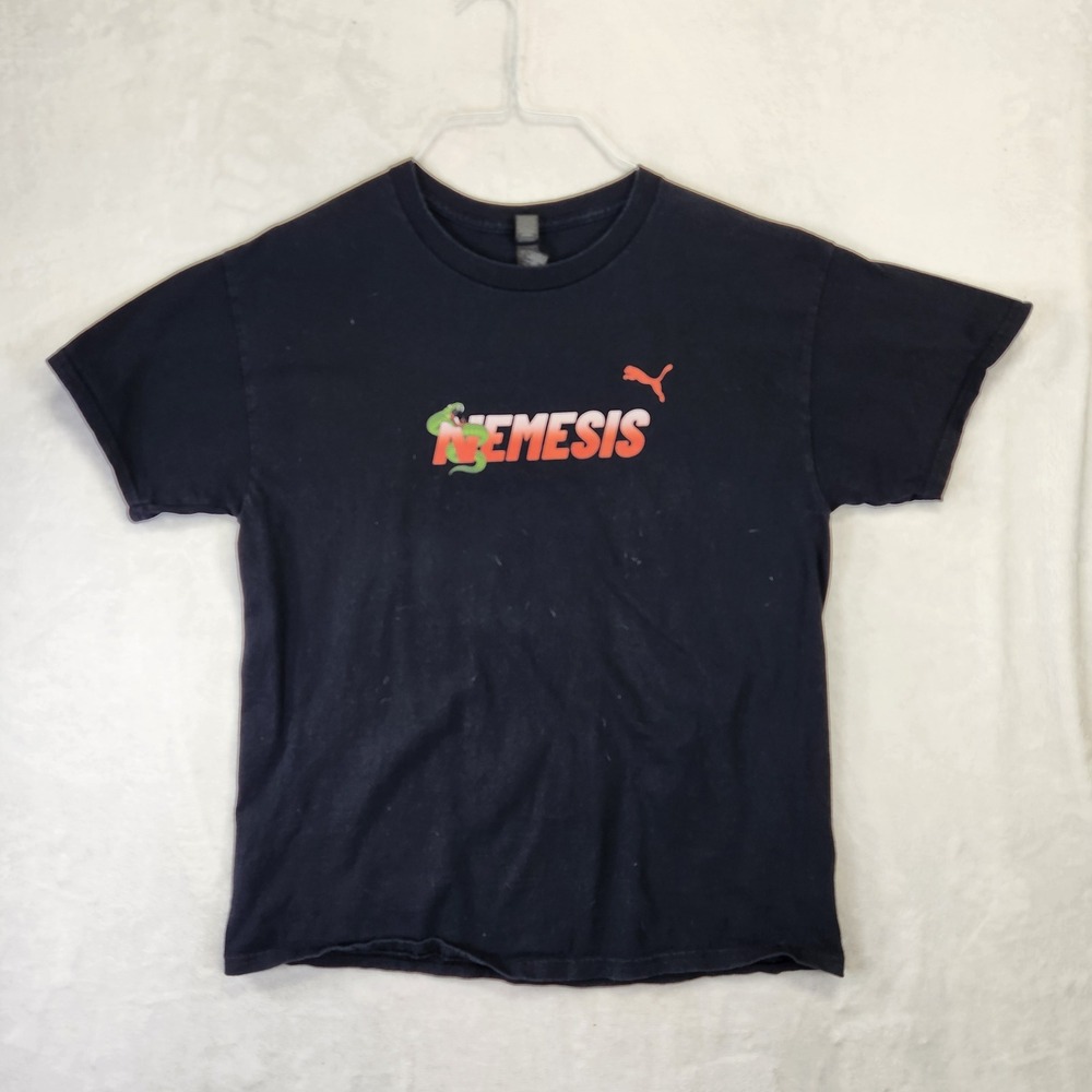 Gildan Puma Nemesis Philadelphia Snake Graphic T-Shirt Black Mens Large